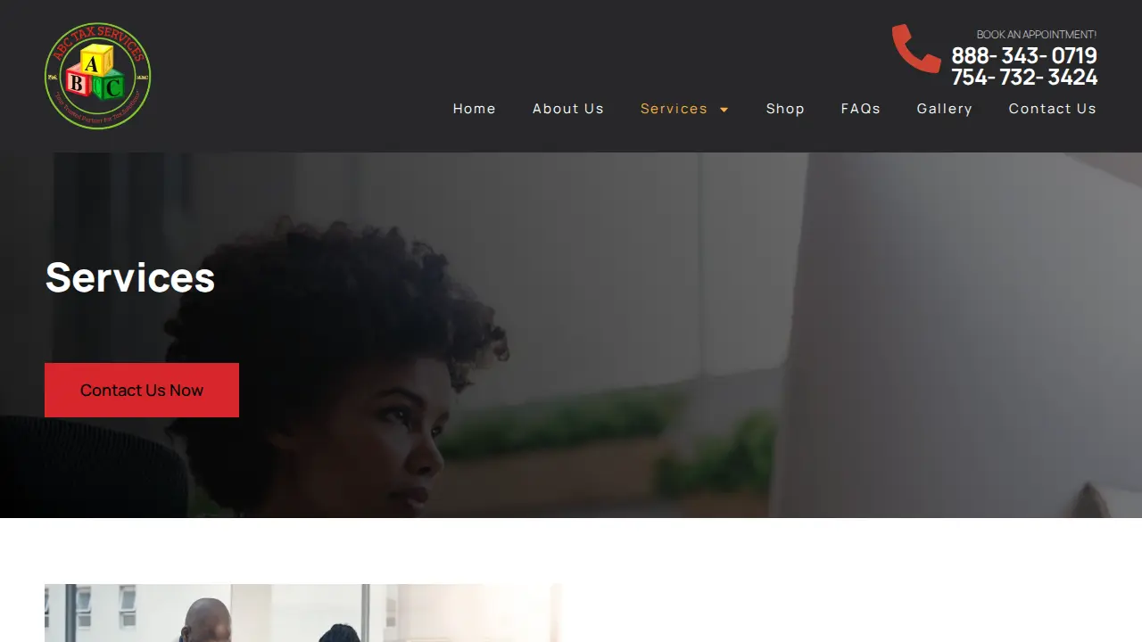 ABC Tax Services page