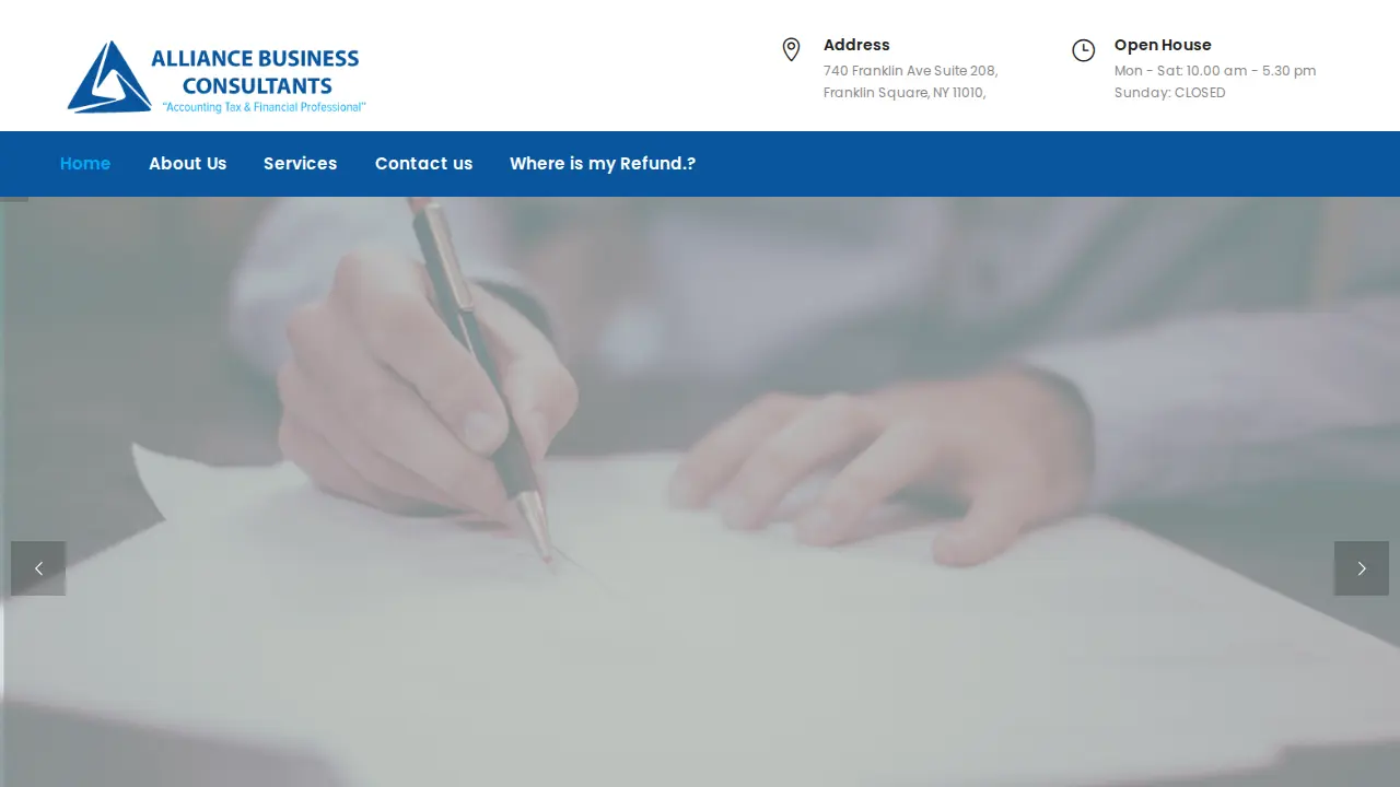 Alliance Business Consultants page
