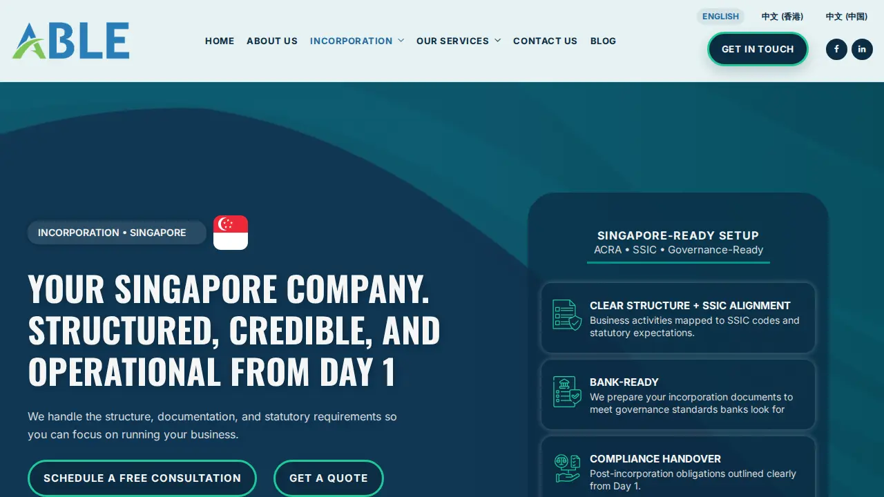 ABLE Accounting & Taxation Limited page