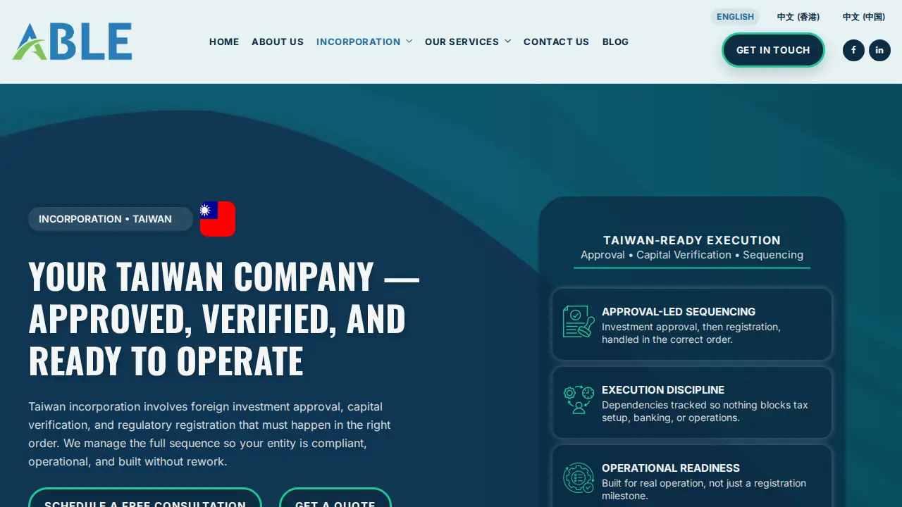 ABLE Accounting & Taxation Limited page