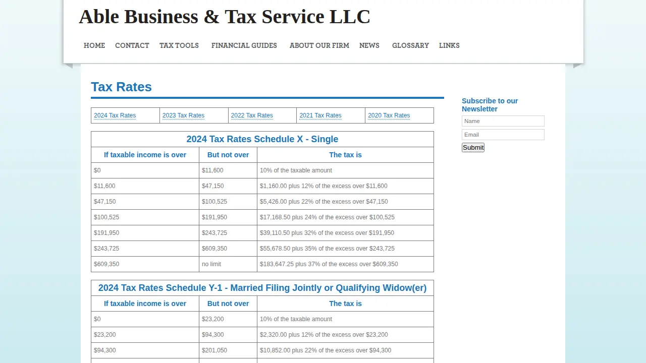 Able Business & Tax Services page