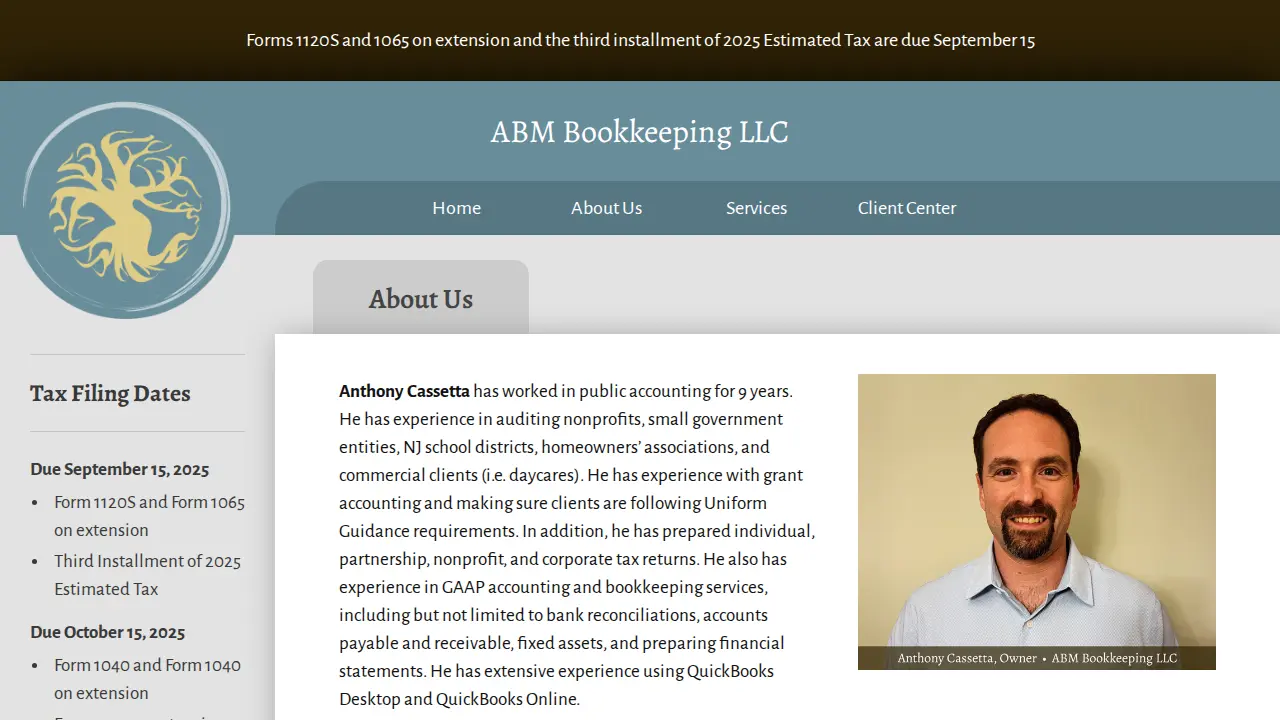ABM Bookkeeping LLC page