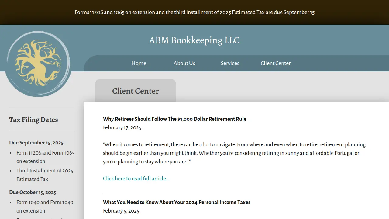 ABM Bookkeeping LLC page