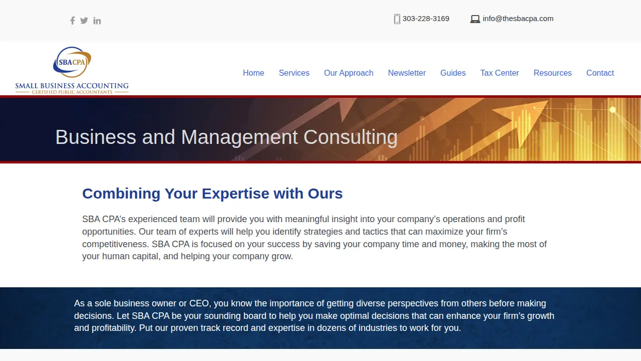 Affordable Bookkeeping Professionals page