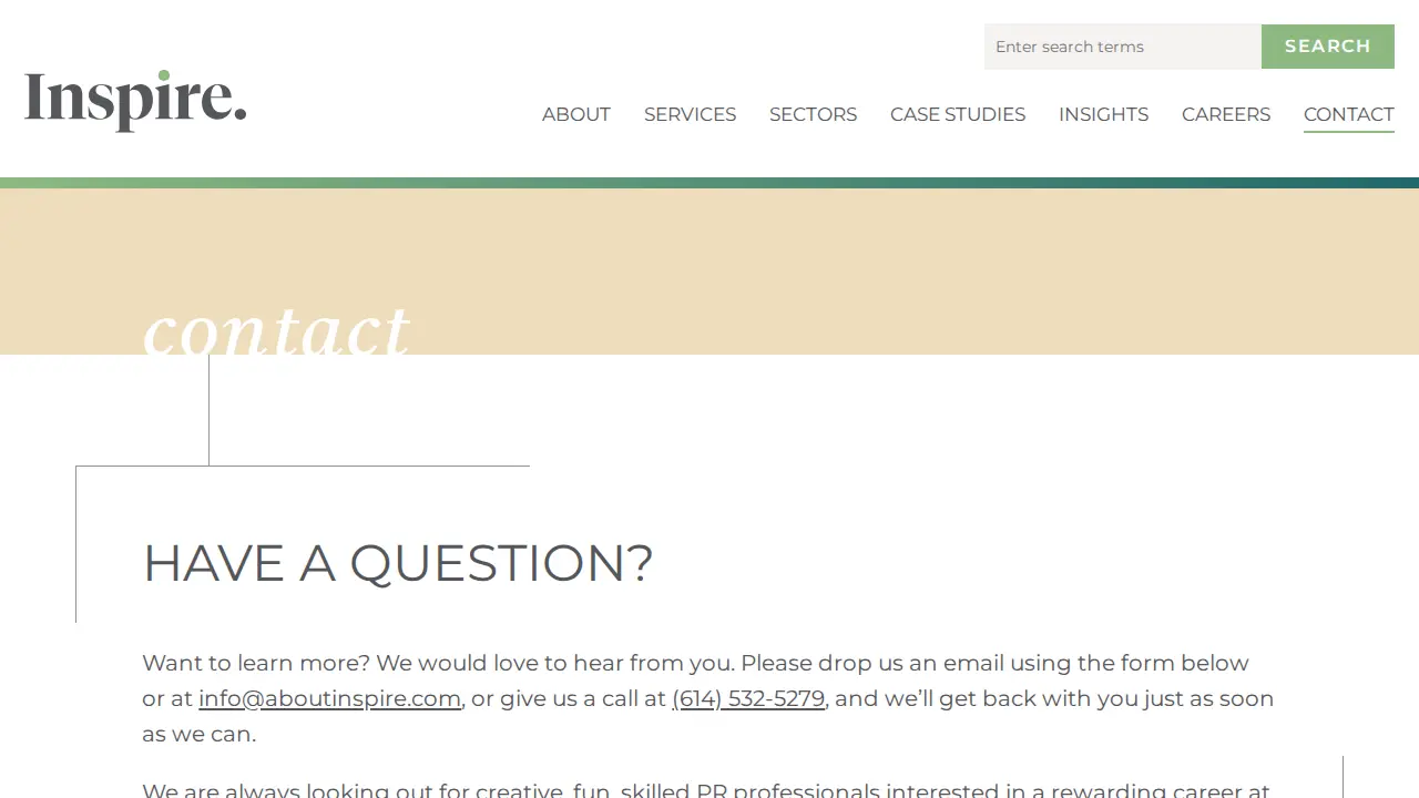 Inspire page