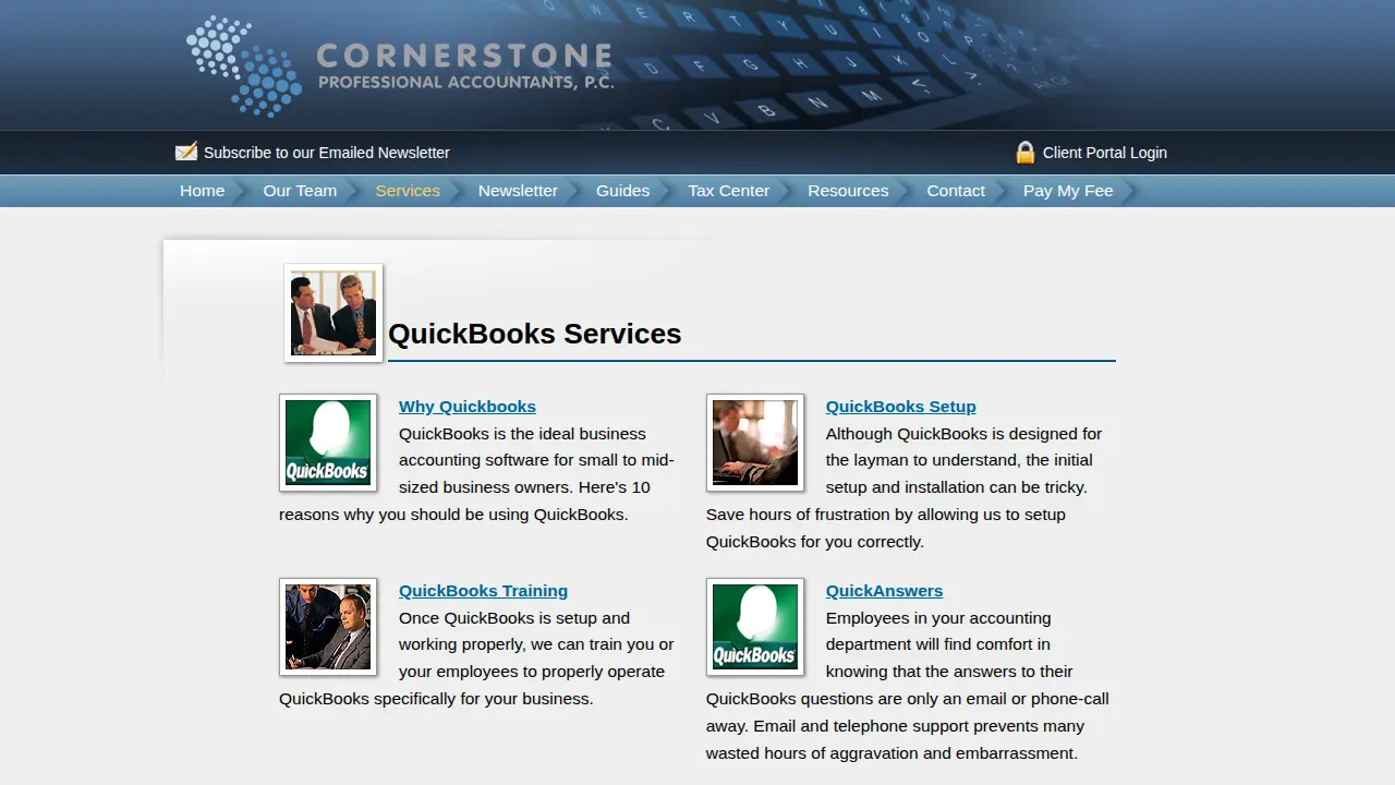 Cornerstone Professional Accountants, PC page