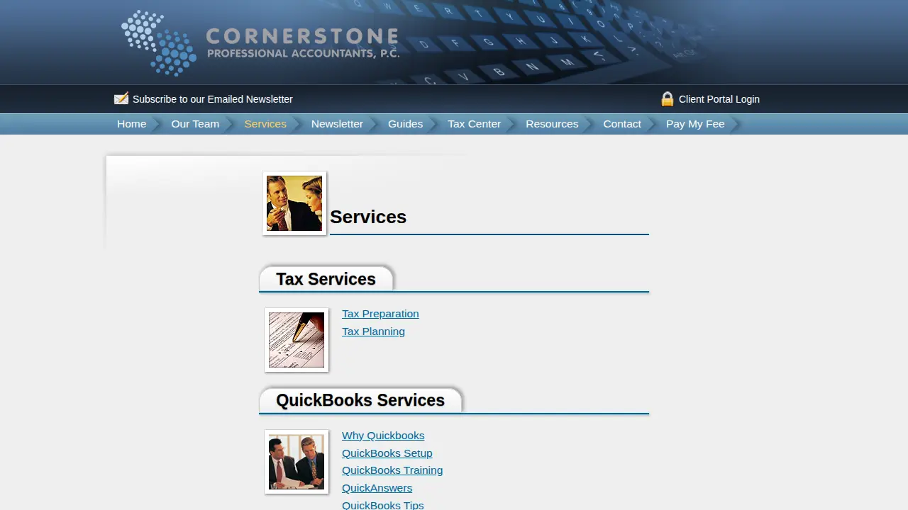 Cornerstone Professional Accountants, PC page