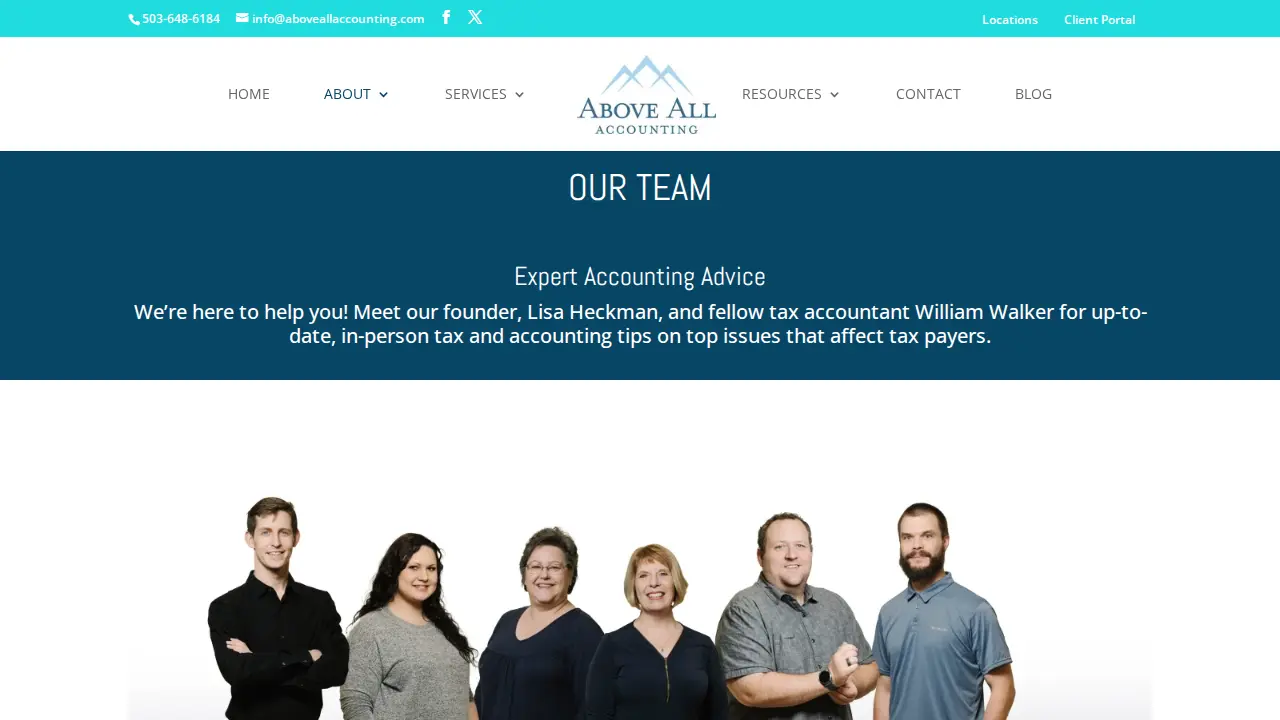 Above All Accounting, Inc. page