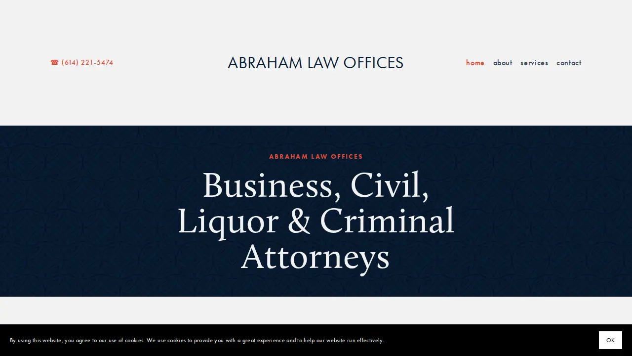Abraham Law Offices website