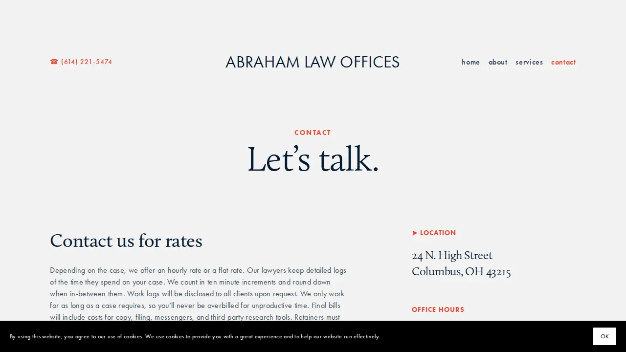 Abraham Law Offices page