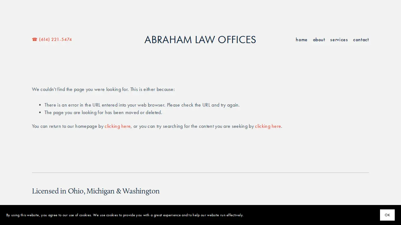Abraham Law Offices page