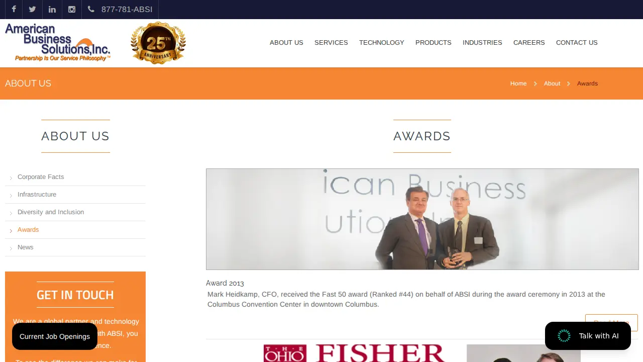 American Business Solutions Inc. page