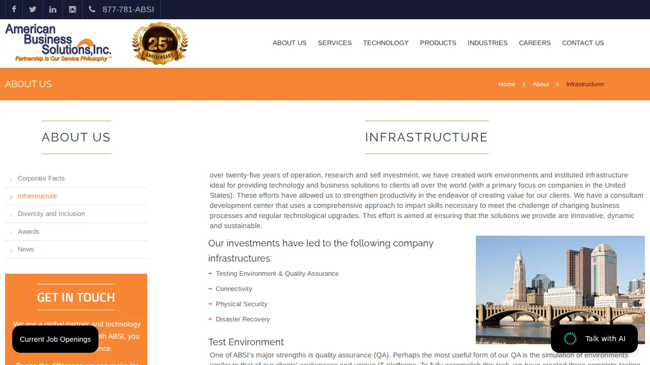 American Business Solutions Inc. page