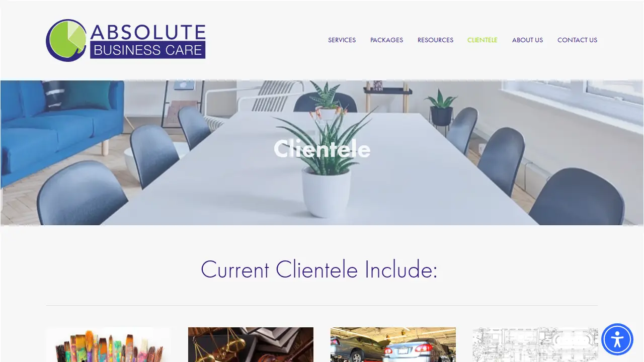 Absolute Business Care page