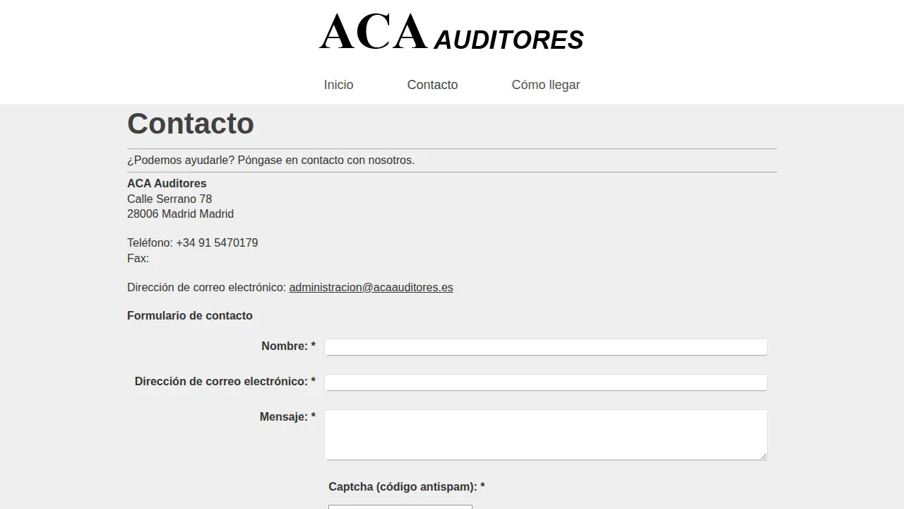 ACA Auditores page