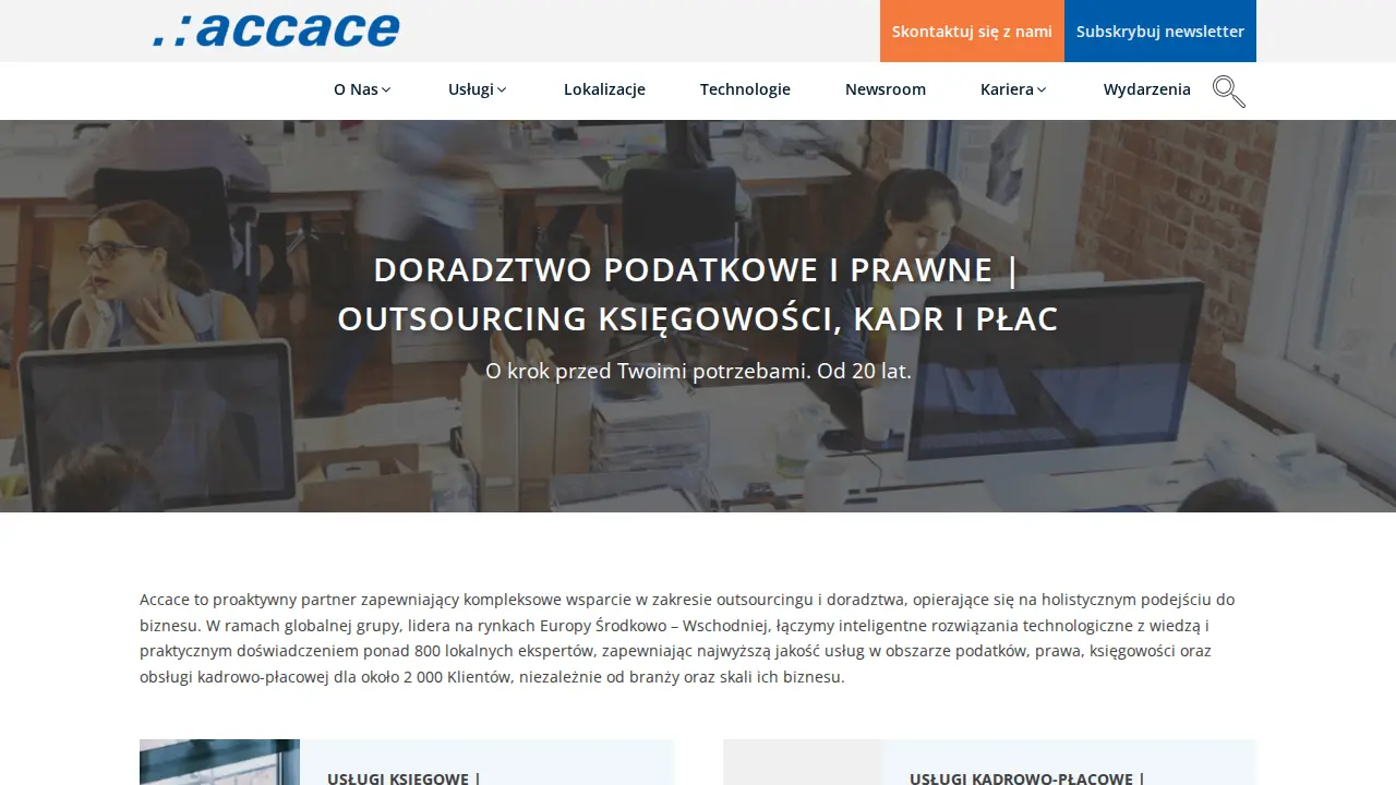 Accace | Payroll, accounting and tax experts in Poland website