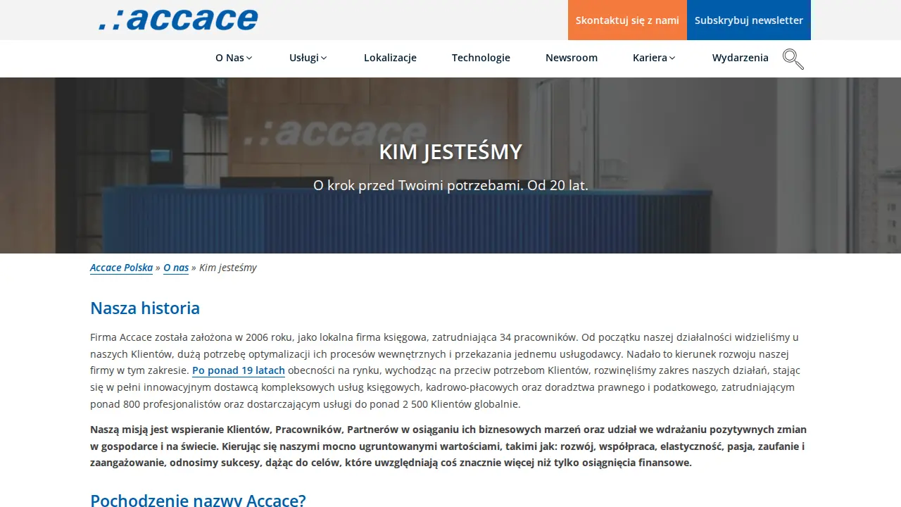 Accace | Payroll, accounting and tax experts in Poland page
