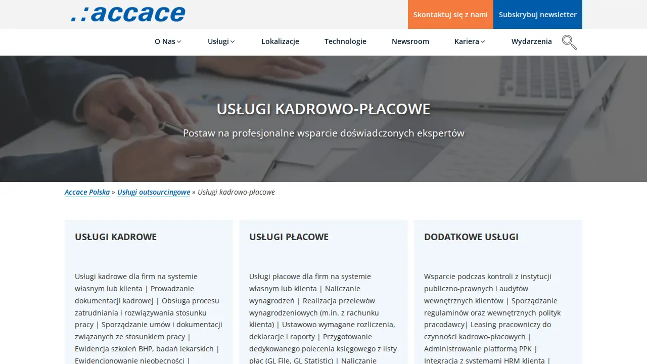 Accace | Payroll, accounting and tax experts in Poland page