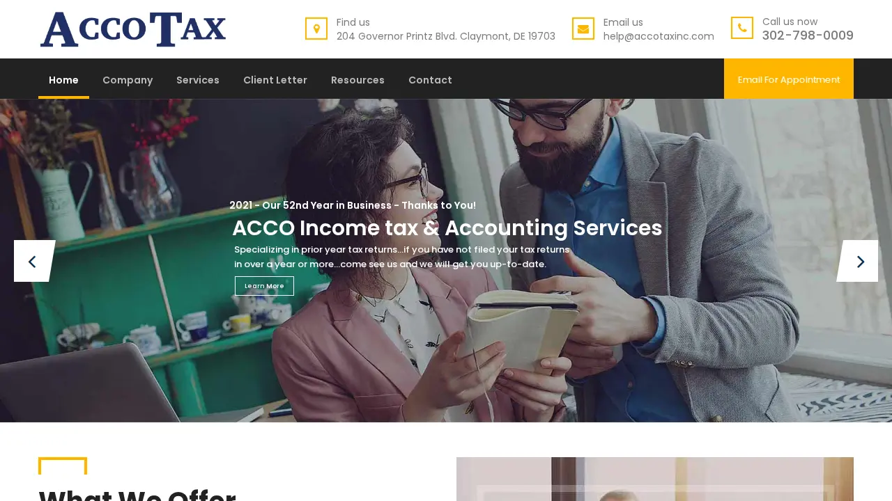 Acco Income Tax & Accounting Service page