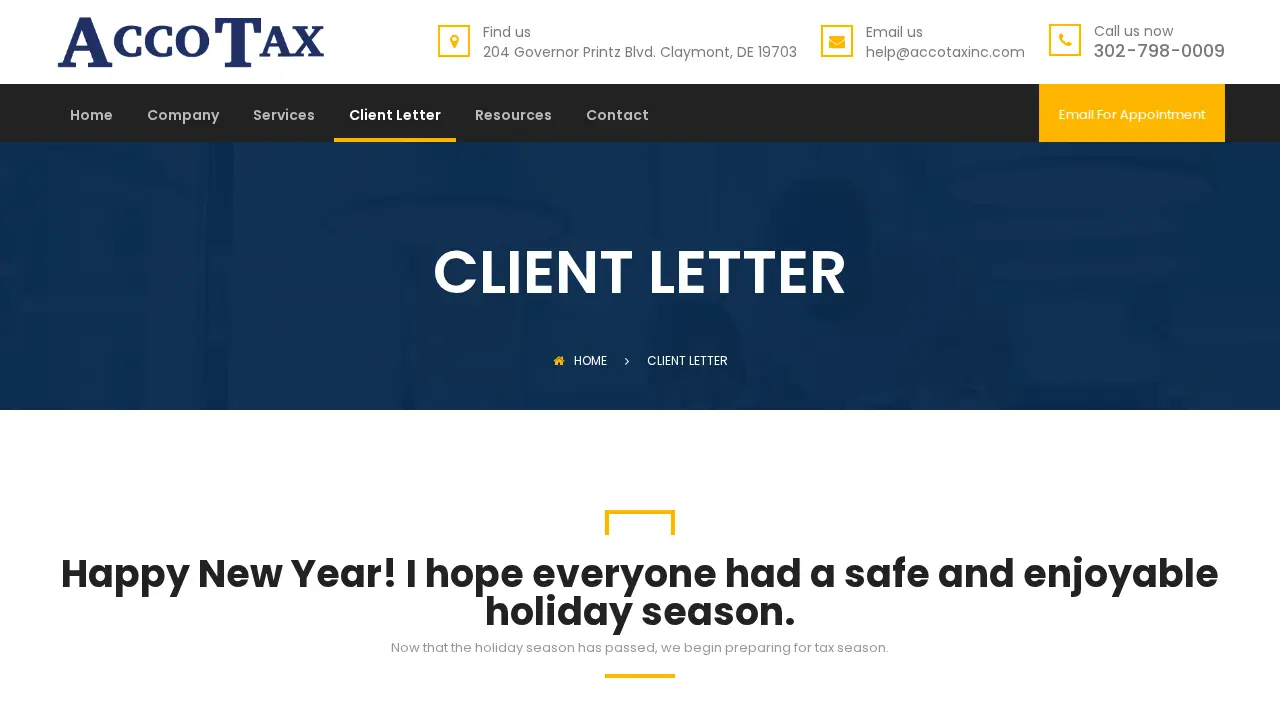 Acco Income Tax & Accounting Service page