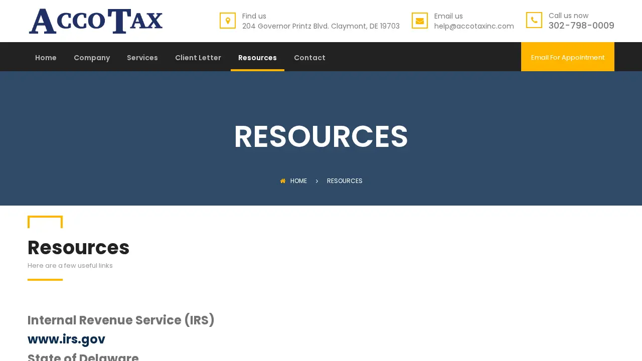 Acco Income Tax & Accounting Service page