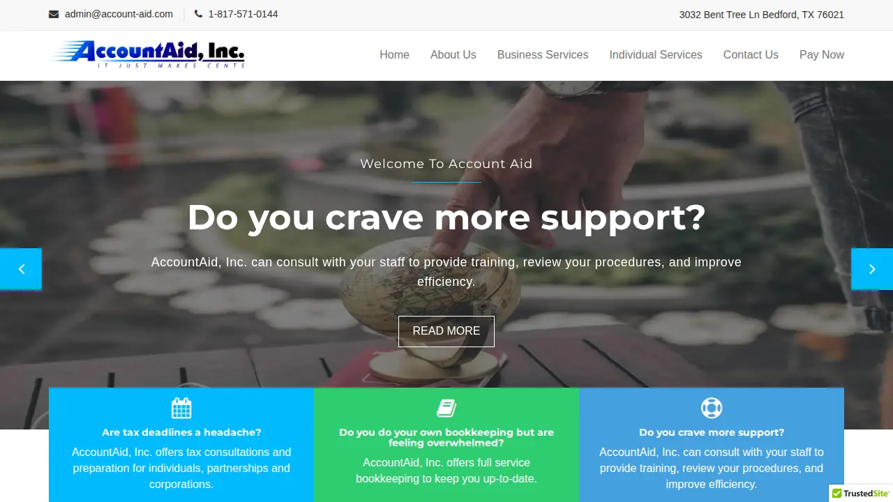 AccountAid, Inc page