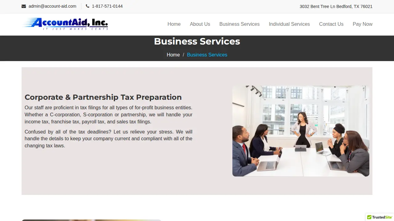 AccountAid, Inc page