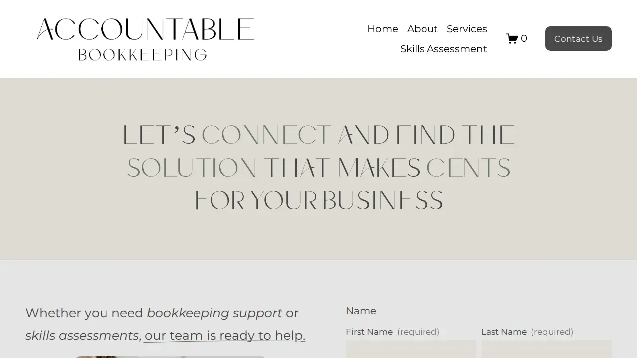 Accountable Bookkeeping LLC page