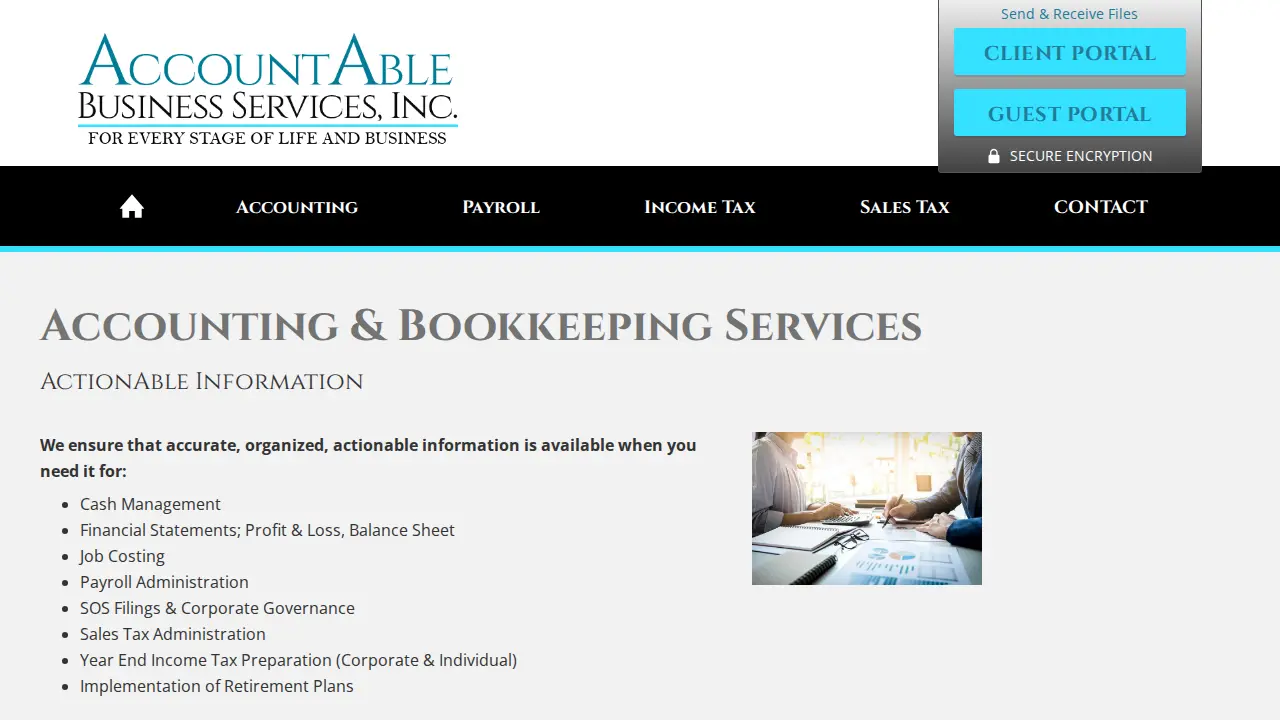 AccountAble Business Services page