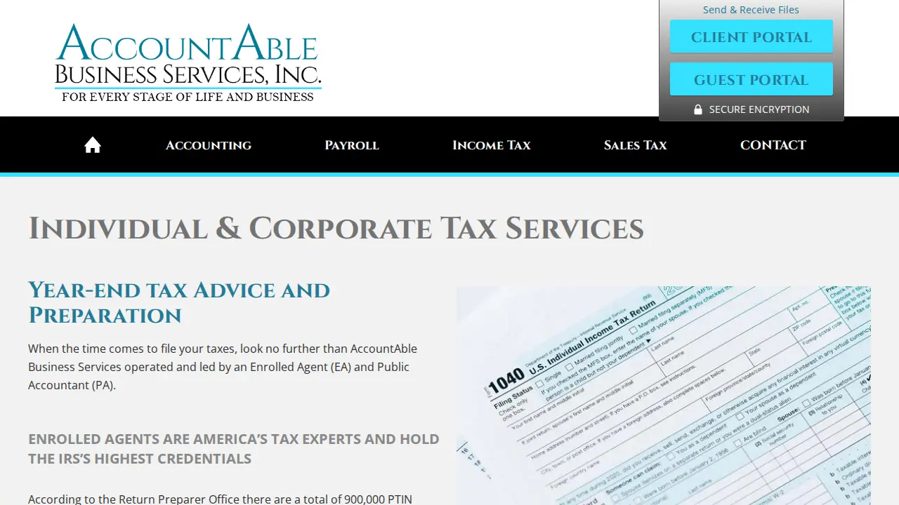 AccountAble Business Services page