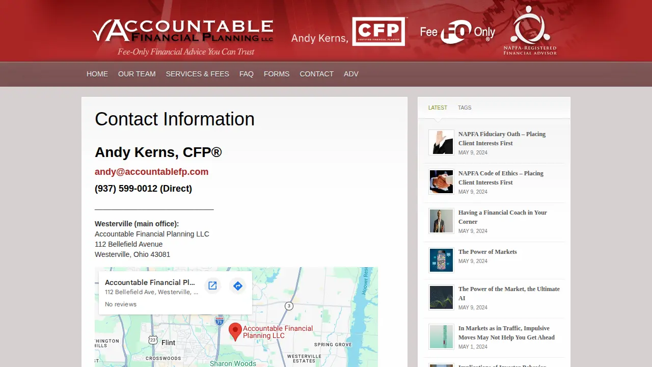Accountable Financial Planning LLC page