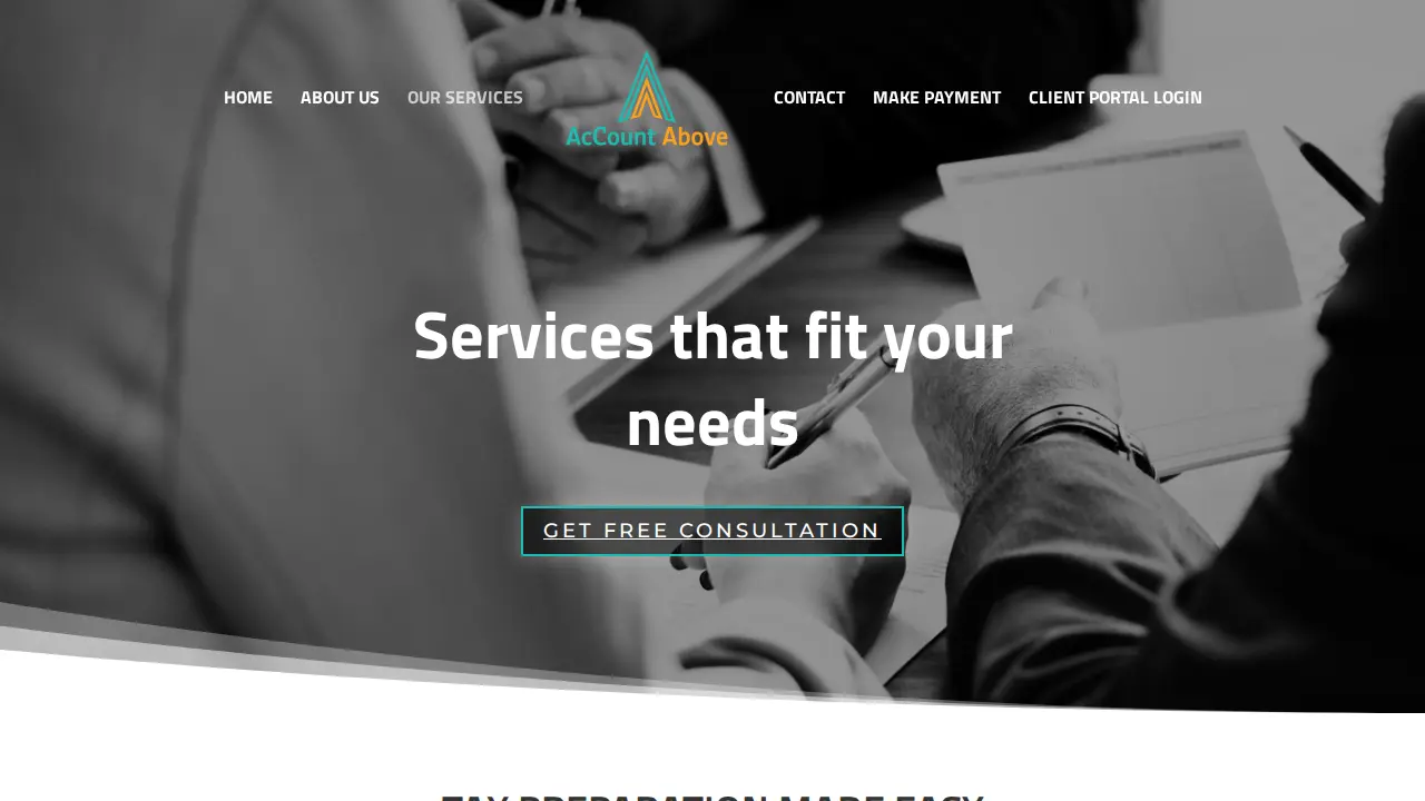AcCount Above page