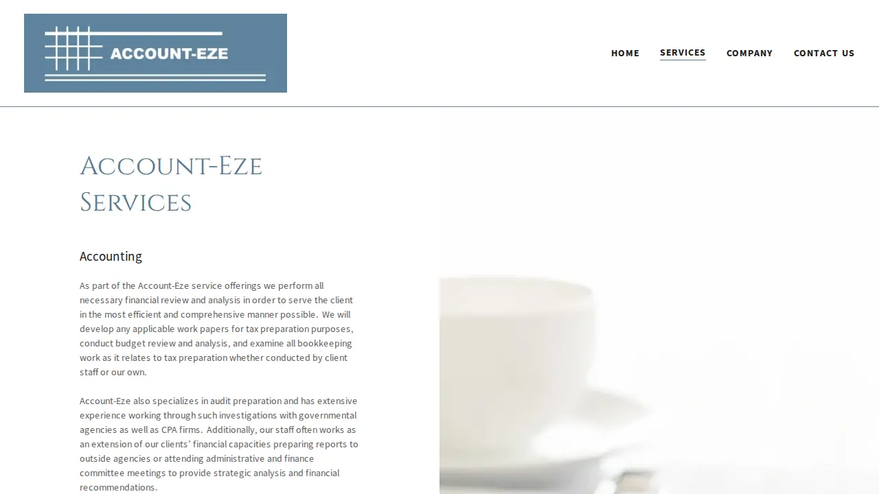 Account-Eze page