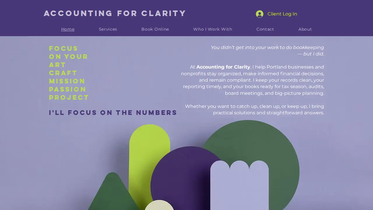 Accounting for Clarity page