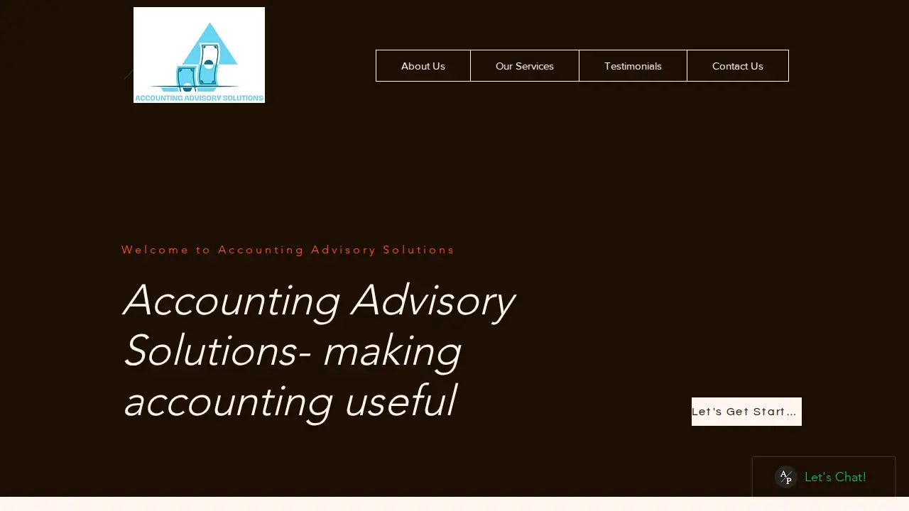Accounting Advisory Solutions website