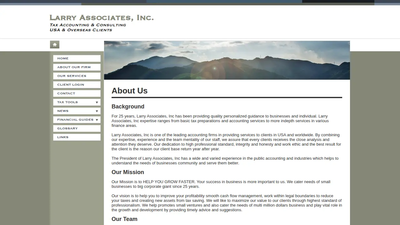 Larry Associates Inc. page