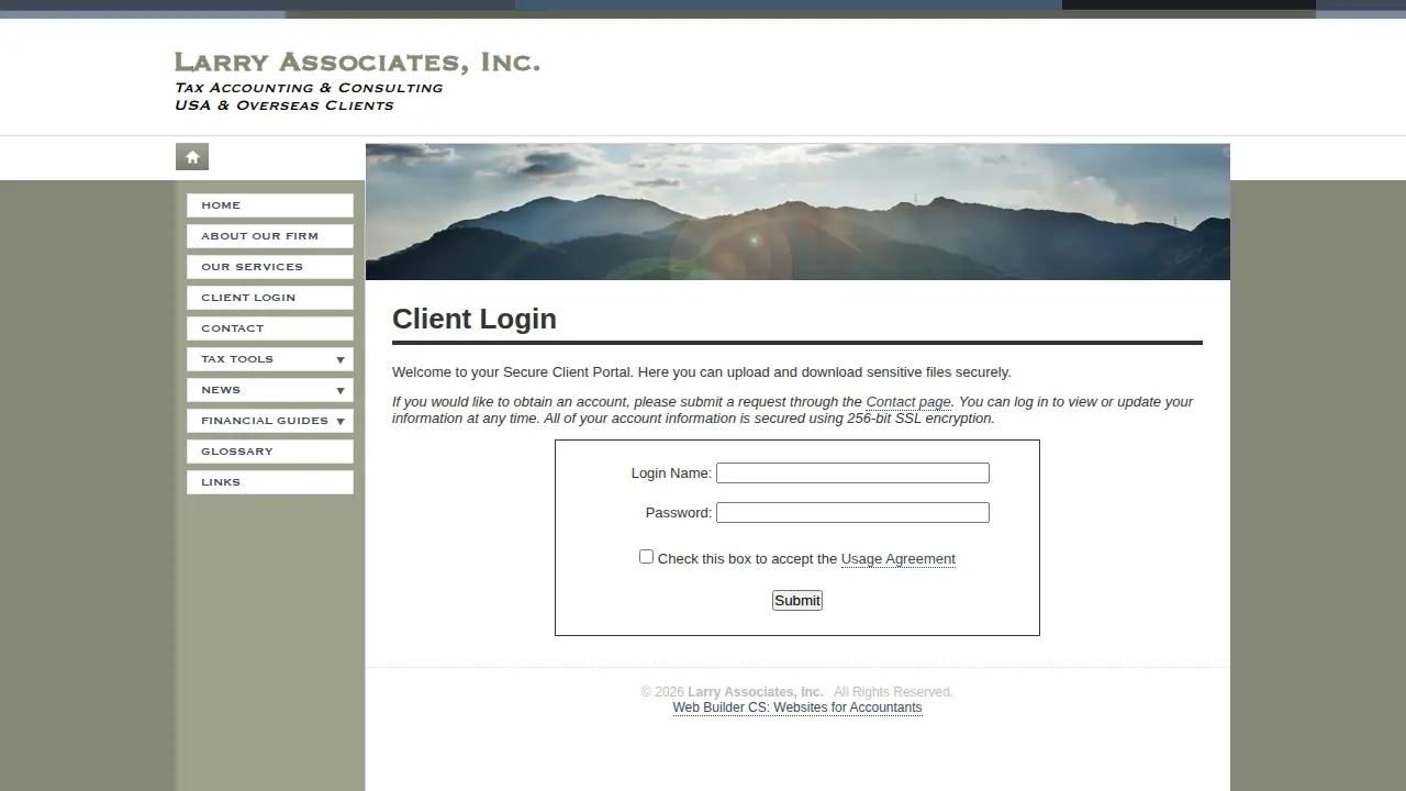 Larry Associates Inc. page