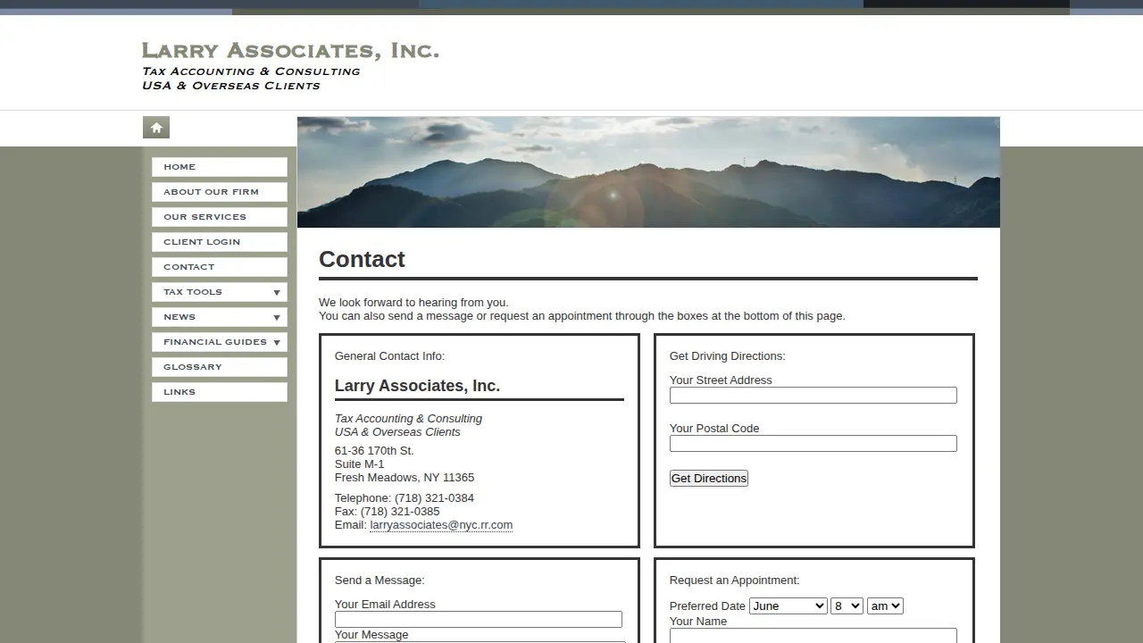 Larry Associates Inc. page