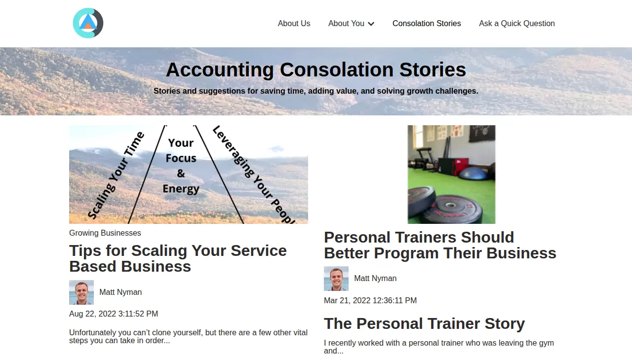 Accounting Console page