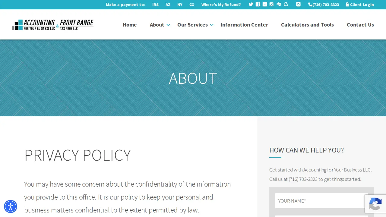 Accounting for Your Business LLC page