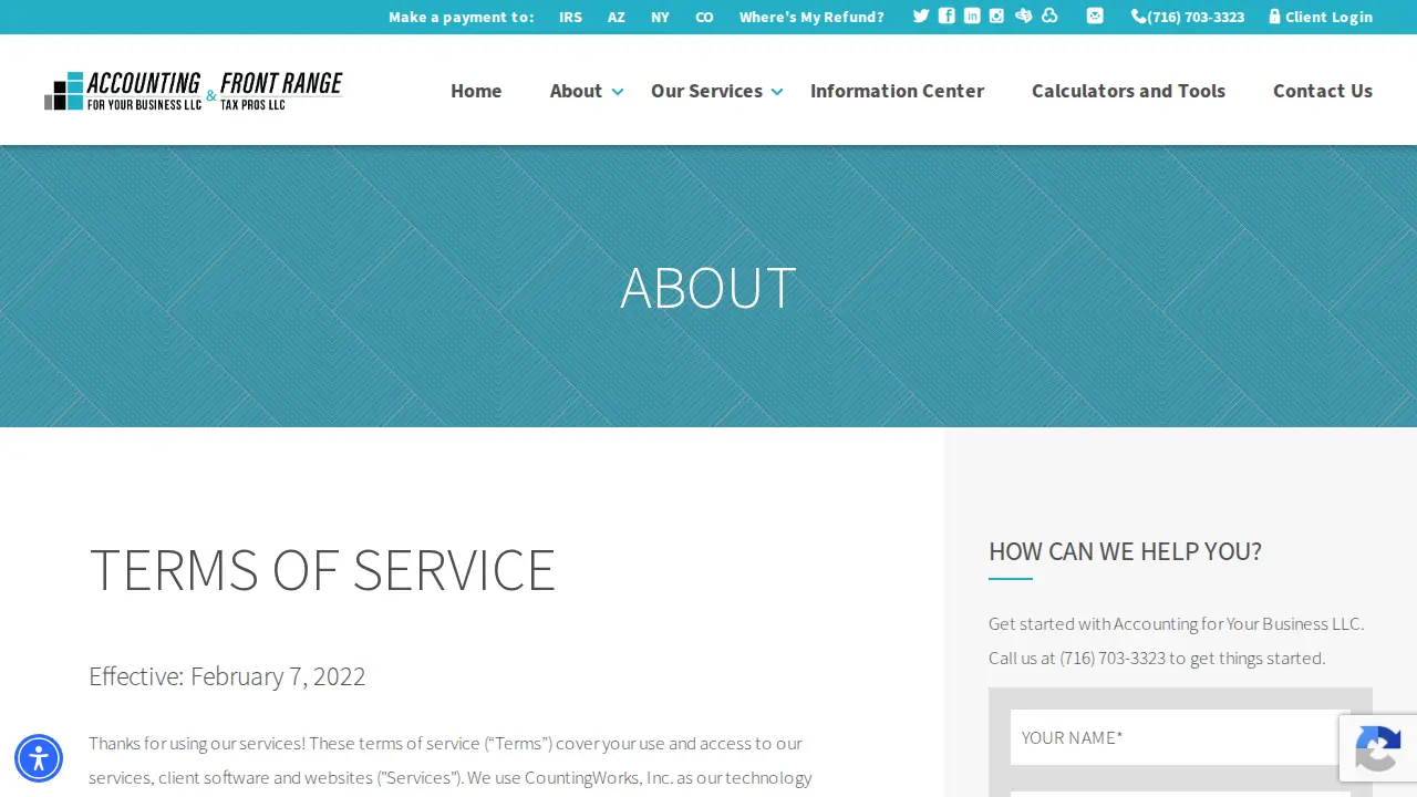 Accounting for Your Business LLC page