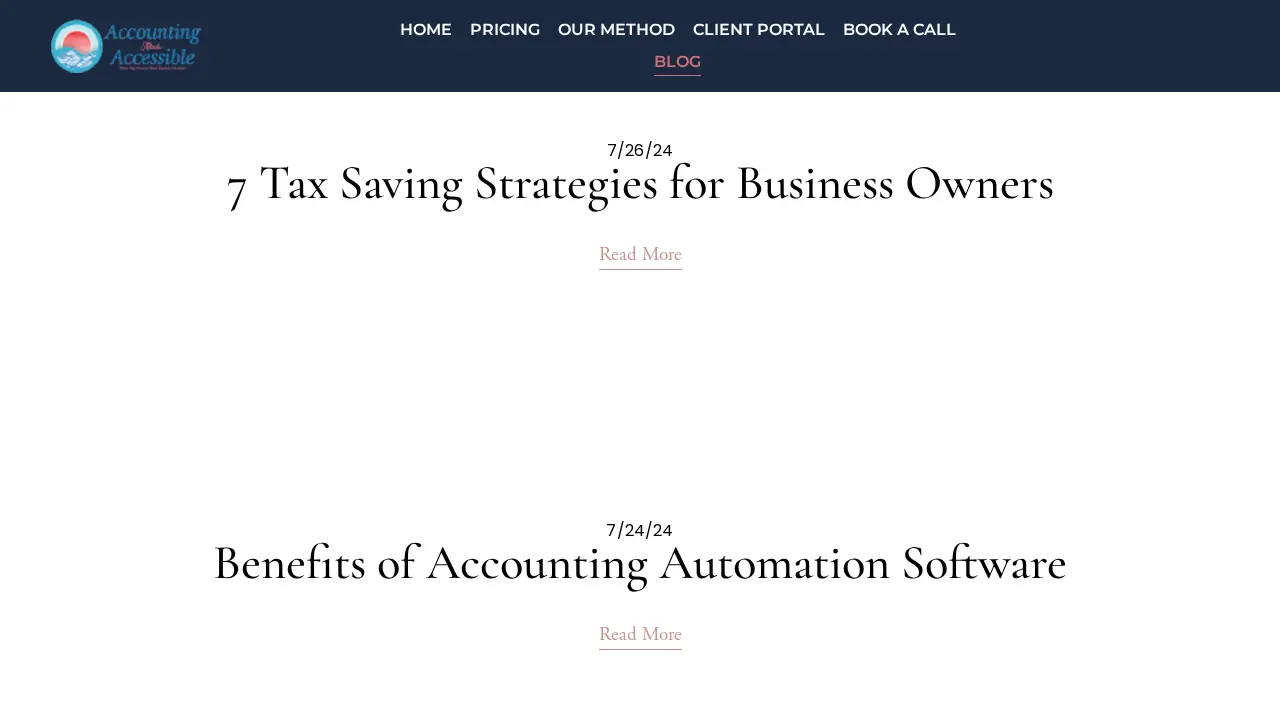 Accounting Made Accessible page
