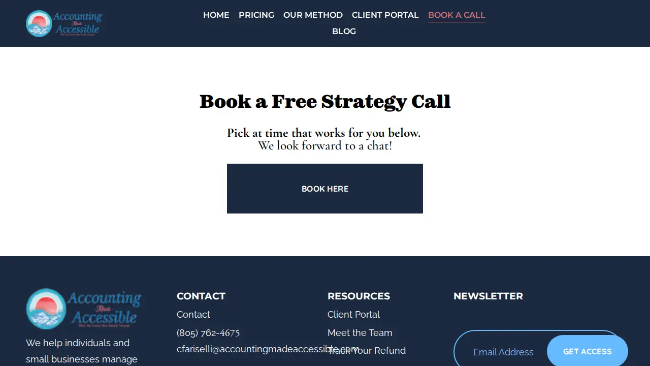 Accounting Made Accessible page