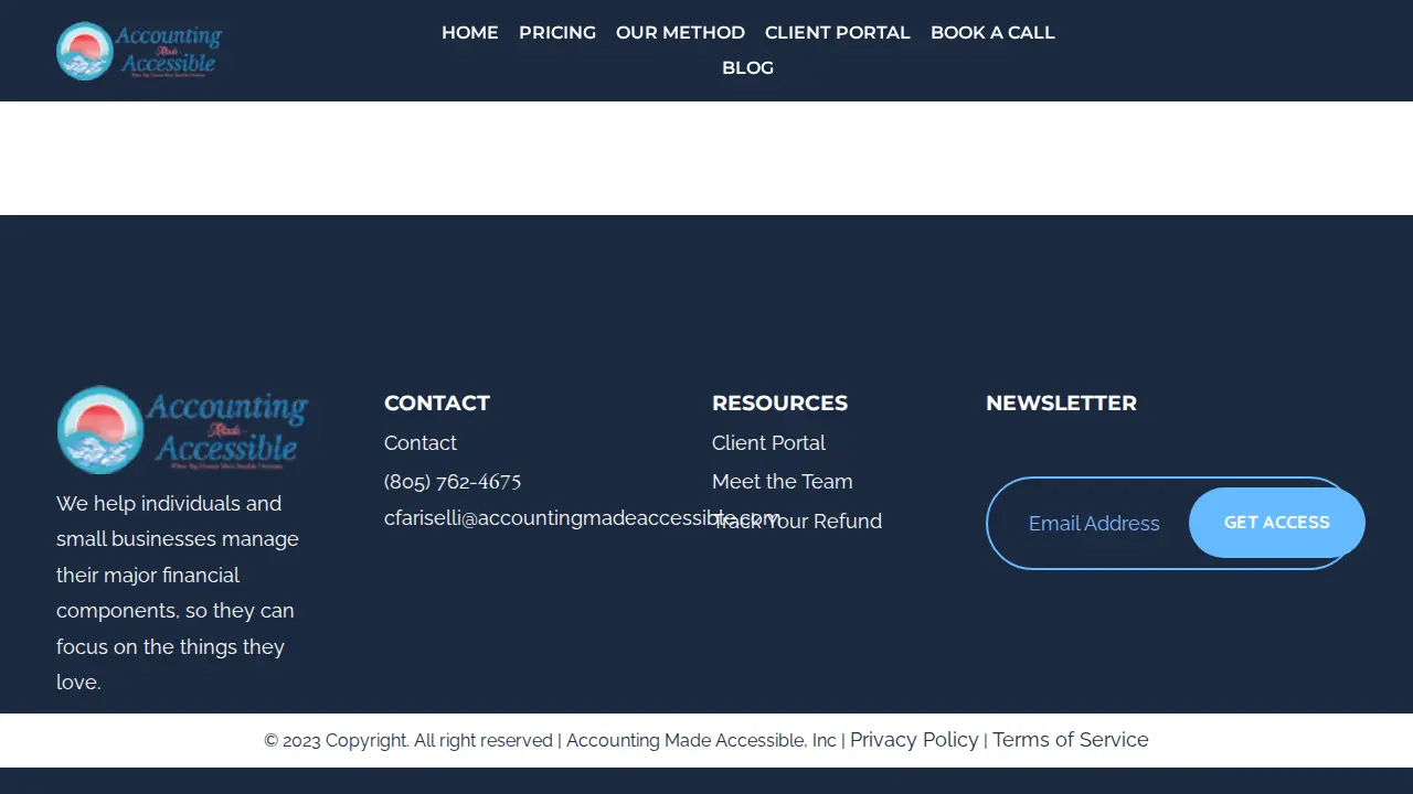 Accounting Made Accessible page