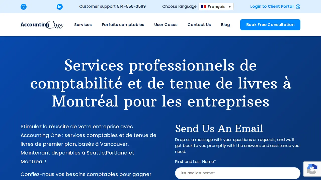 AccountingOne Services page