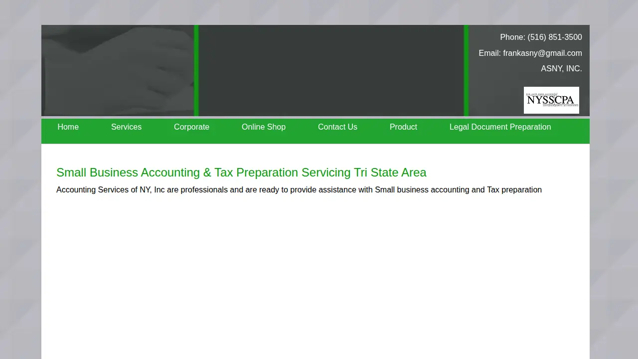 Accounting Services of NY, Inc. page