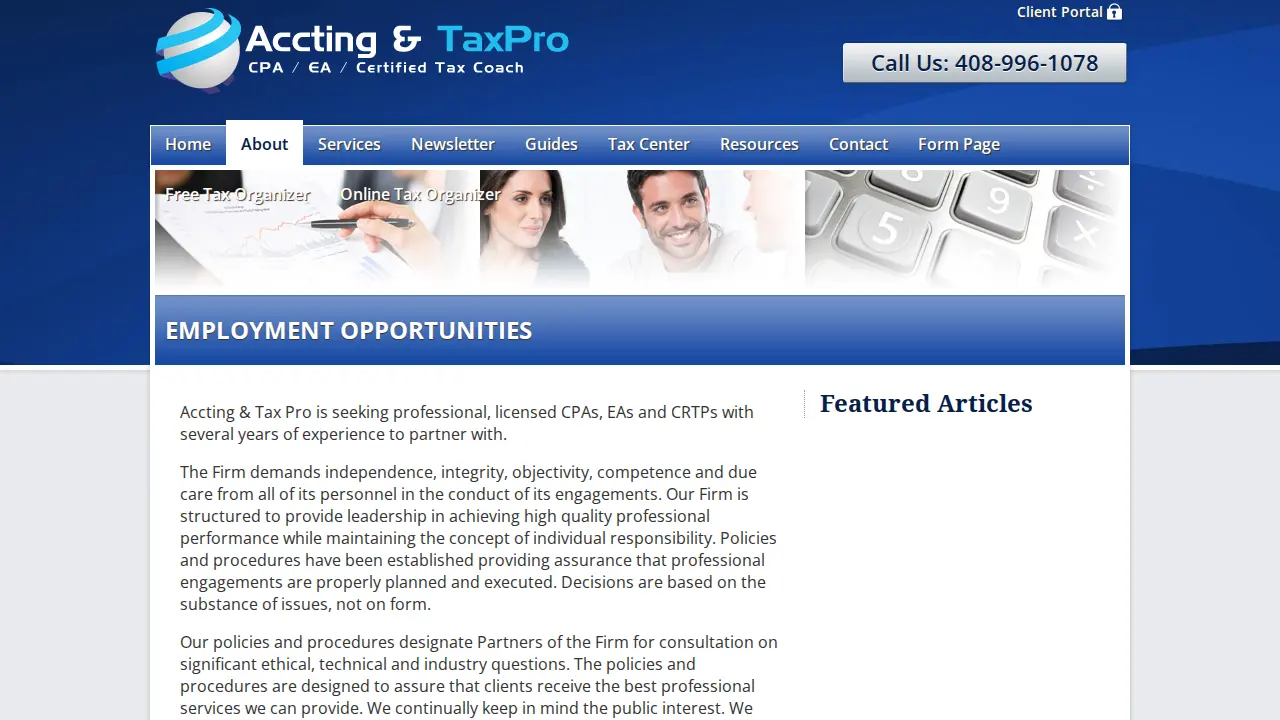 Accting & Tax Pro page
