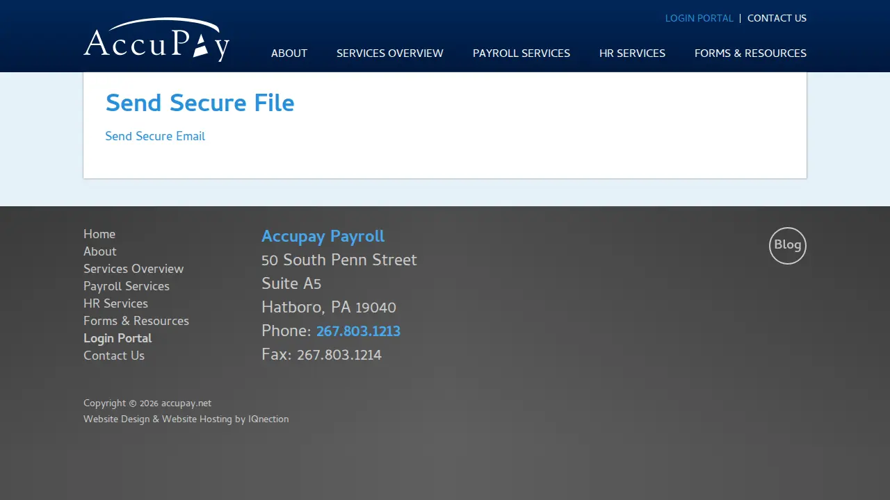 Accupay Payroll page
