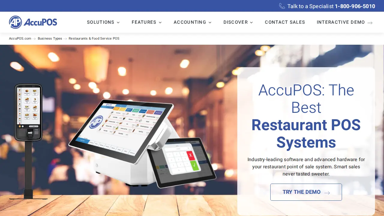 AccuPOS Point of Sale page