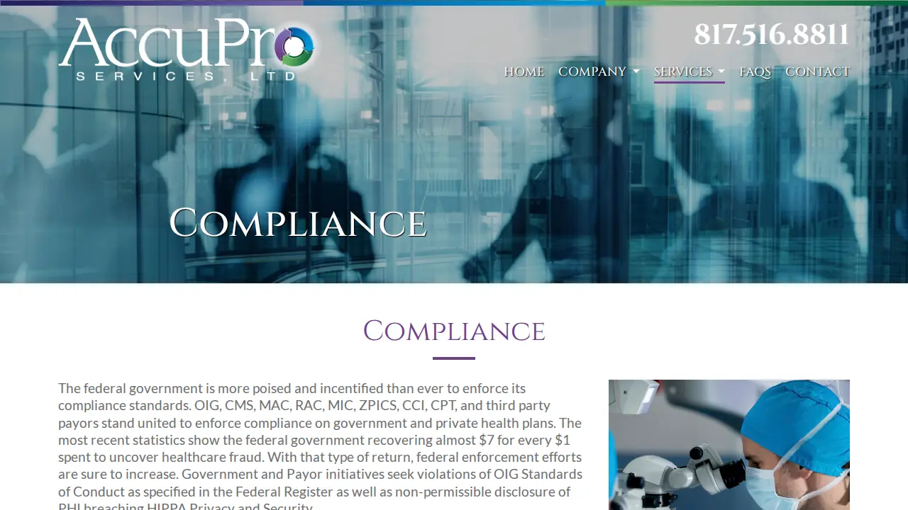 Accupro Services, LTD page